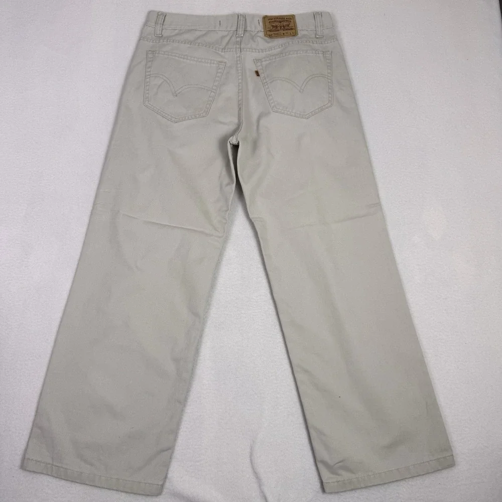 Vtg‎ Levi's 550 Special Reserve Orange Tab Khaki 32x28 Relaxed Tapered Jeans